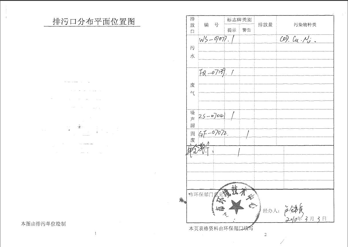 壹号娱乐科技（惠州）股份有限公司排污口规范化文件