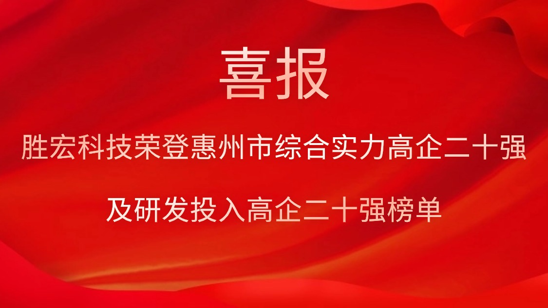 壹号娱乐科技荣登惠州市综合实力高企二十强及研发投入高企二十强榜单
